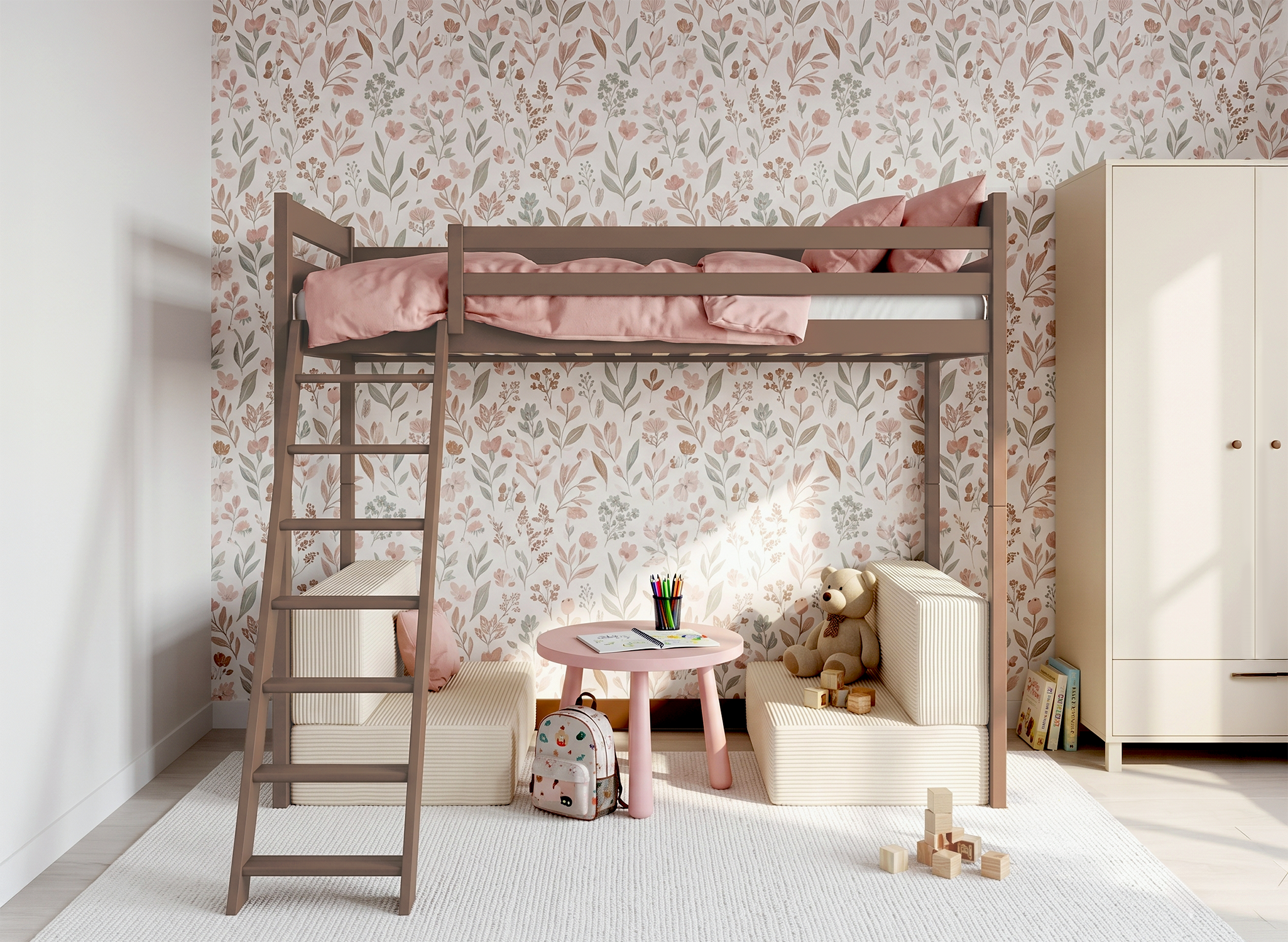 Lit superposé mezzanine SOFENA avec canapé modulaire – Lano Meble